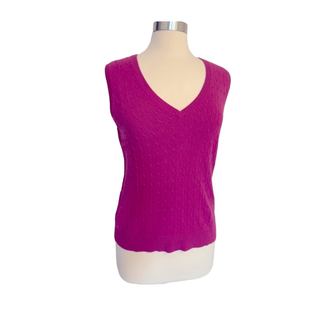 L.L. Bean Cashmere Blend Sweater Vest Sz M